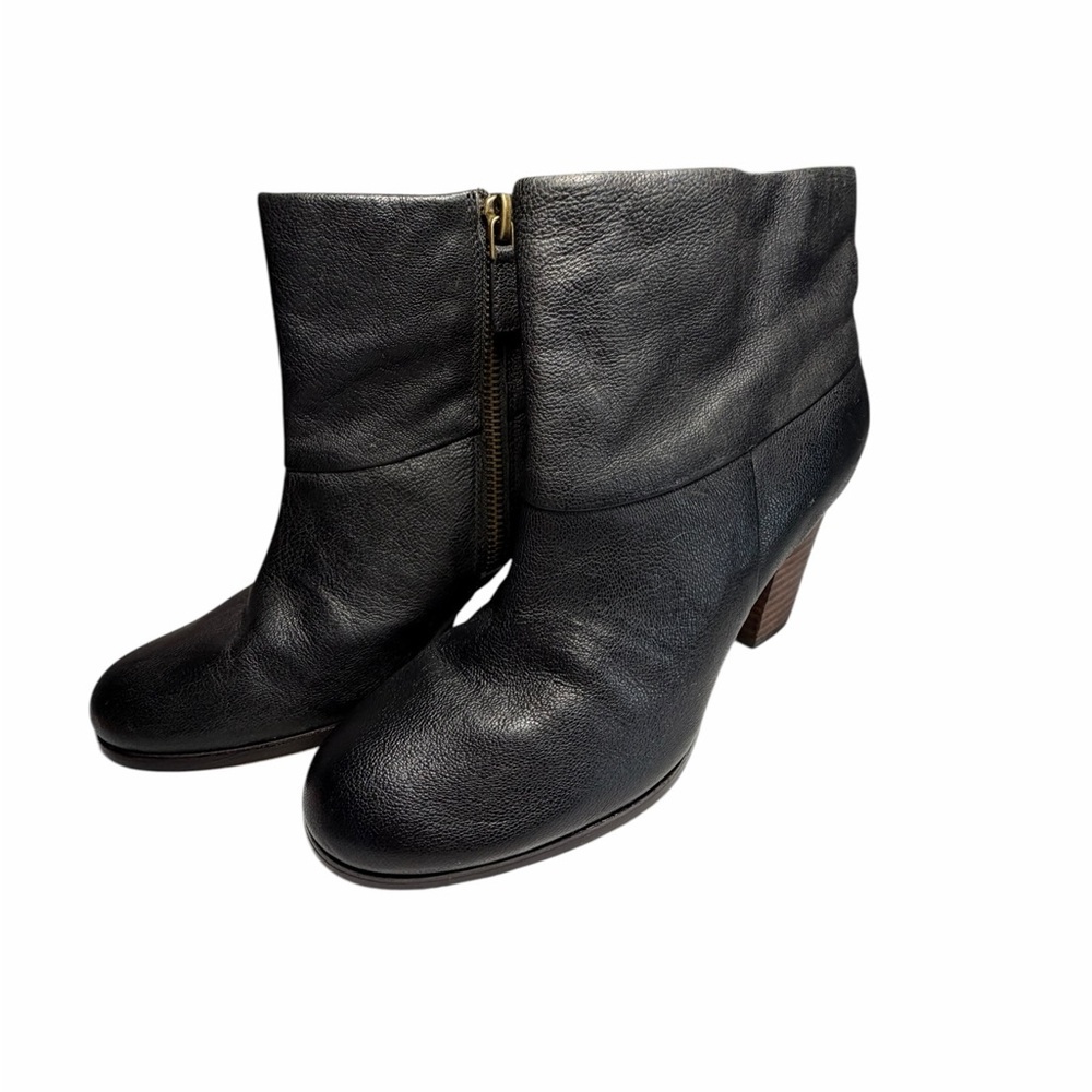 Cole Haan Nike Air Black Leather Ankle Booties Sz 6b